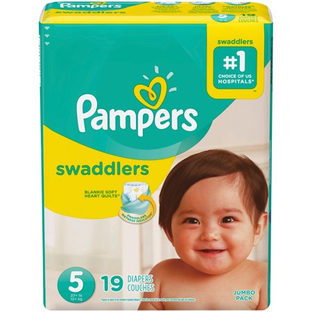 Baby Diaper Pampers® Swaddlers™ Tab Closure Size 5 Disposable Heavy Absorbency