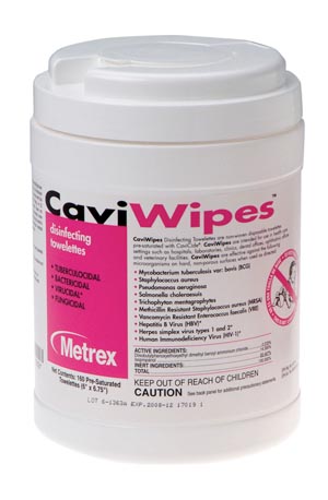 CaviWipes, 160 Wipes, 12 canisters/cs